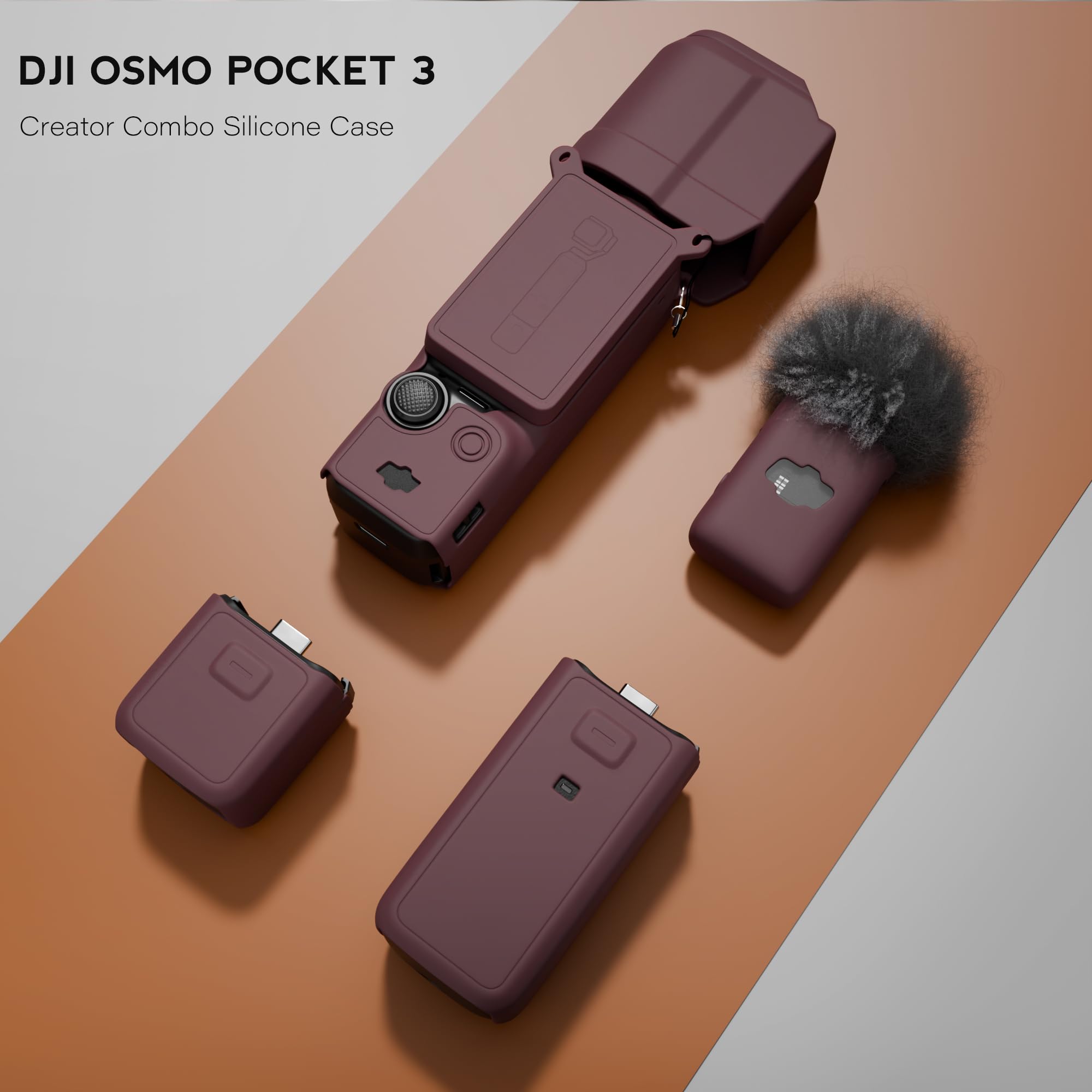 Funda protectora para cámara DJI Osmo Pocket 3 / Xtra Muse, funda de silicona suave con protección de pantalla y micrófono, antiarañazos, accesorios de piel ajustados para Pocket 3/Xtra