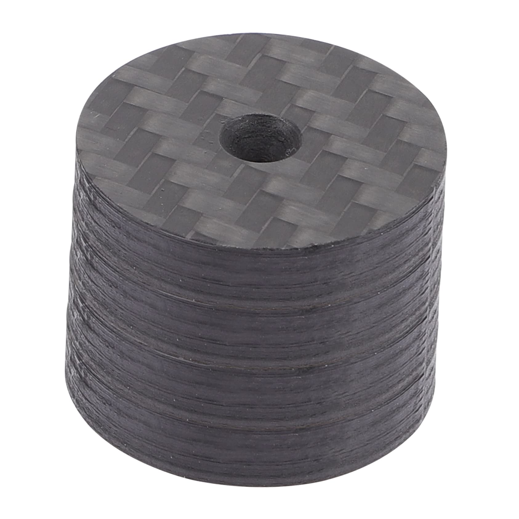 Housoutil 4pcs Carbon Fiber Speaker Isolation Pads - Mats for Speakers and Turntables Compact Design for Optimized Audio Performance