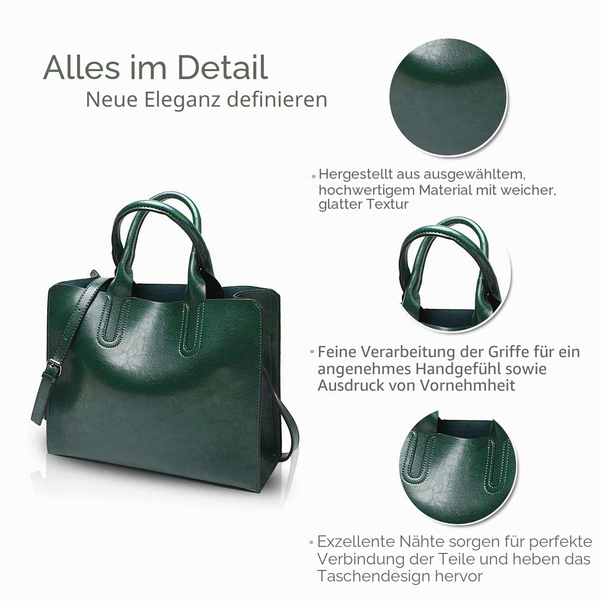 NICOLE&DORIS Mode Damen Handtaschen Umhängetasche Schultertaschen Henkeltaschen Tasche Tote Wasserdicht PU
