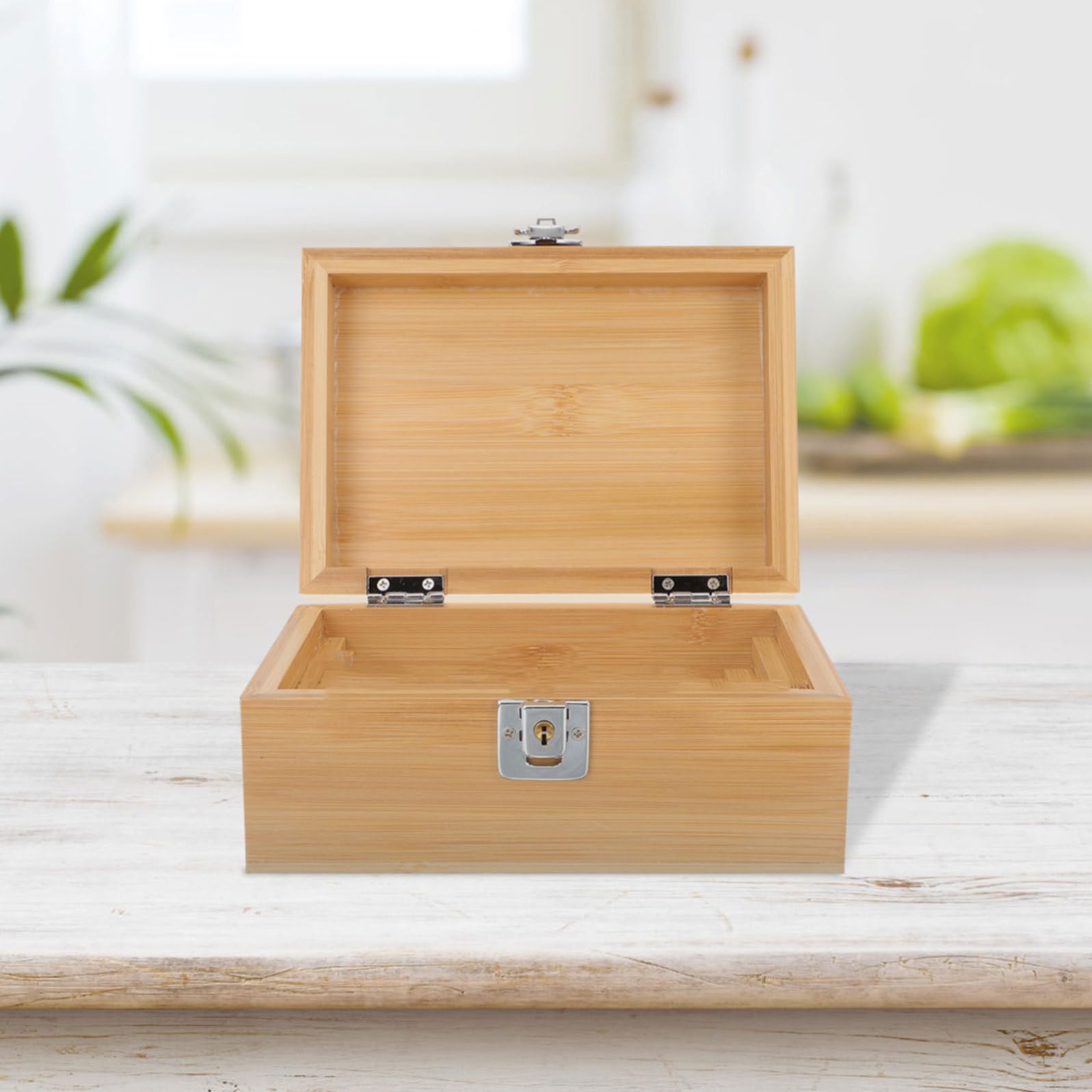 POPETPOP Humidor da Viaggio in Legno Resistente All'usura per Conservare Sigari Freschi, Scatola Porta Sigari Portatile dal Design Semplice e Moderno per Esterni