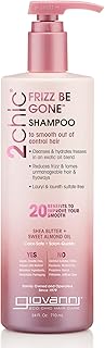 GIOVANNI 2chic Frizz Be Gone Shampoo, 24 oz. - Anti Frizz Natural Hair Smoothing Formula with Shea Butter & Sweet Almond O...