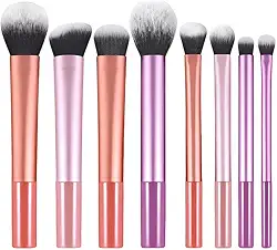 Kit de Pincéis de Maquiagem 8 Peças/ 12 Peças / 15 PeçasProfissional Esfumar Contorno Cerdas Sintéticas Macias - Completo para Todos os Tipos de Make (8 Peças)