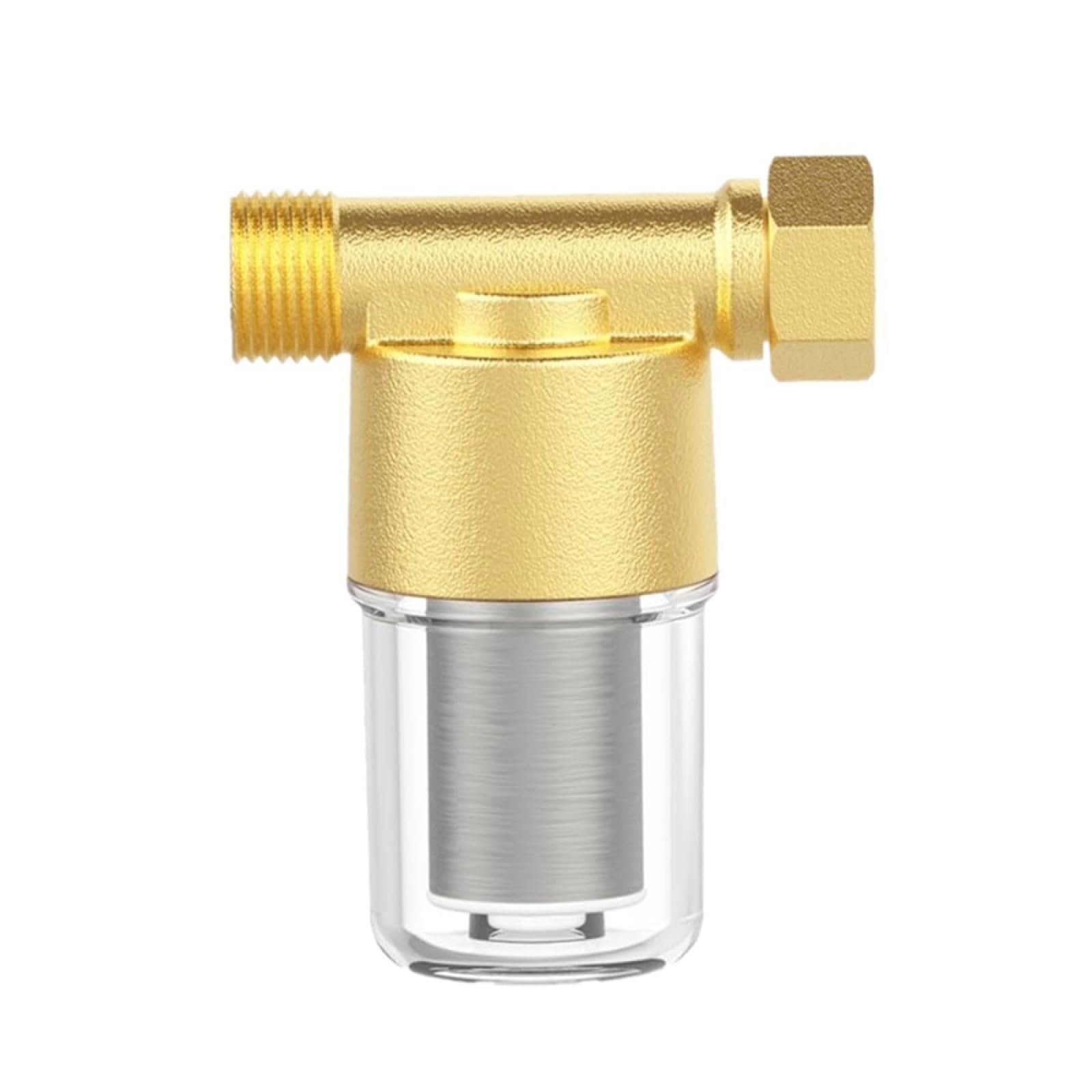 SEIWEI Reusable Whole House Sediment Water Filter 40 Micron, Removes Sediment, Rust Sand from Water, 1/2" Thread, Stainless Steel Cartridge