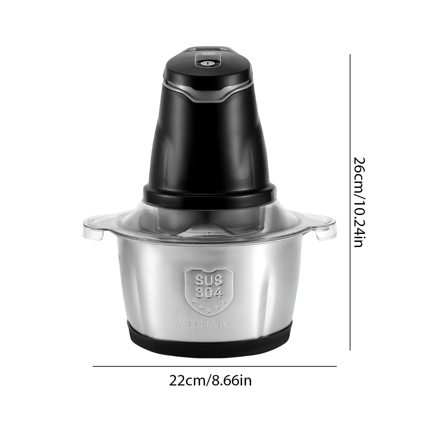 Tritatutto Elettrico 2L Tritacarne 400W Con 4 Lame Rimovibili, 2 Livelli Di Velocità, Per Carne Verdura E Frutta Cipolla Aglio Alimenti Bambino