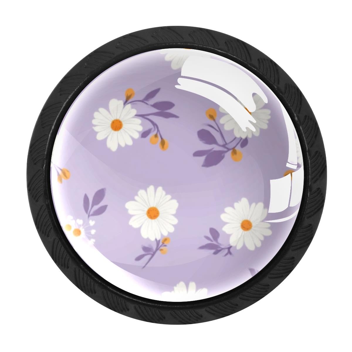 HEOEH 4 PCS Kitchen Cabinet Knobs, Daisy Drawer Knobs Dresser Handles