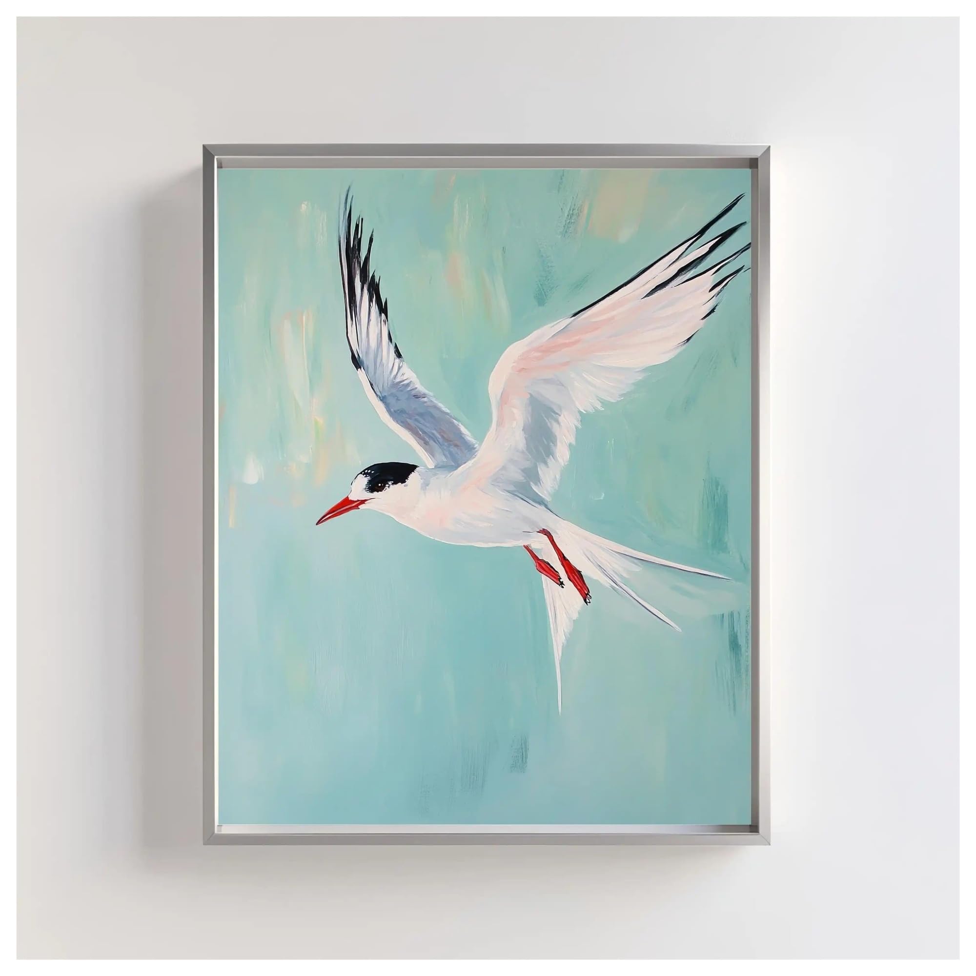 Wall Art Canvas Prints Colorful Pastel Fantasy Animal Poster Minimalist Unicorn Butterfly Swan Dog Canvas Painting Wall Art For Nursery Room Home Decor(H,40X50cm)