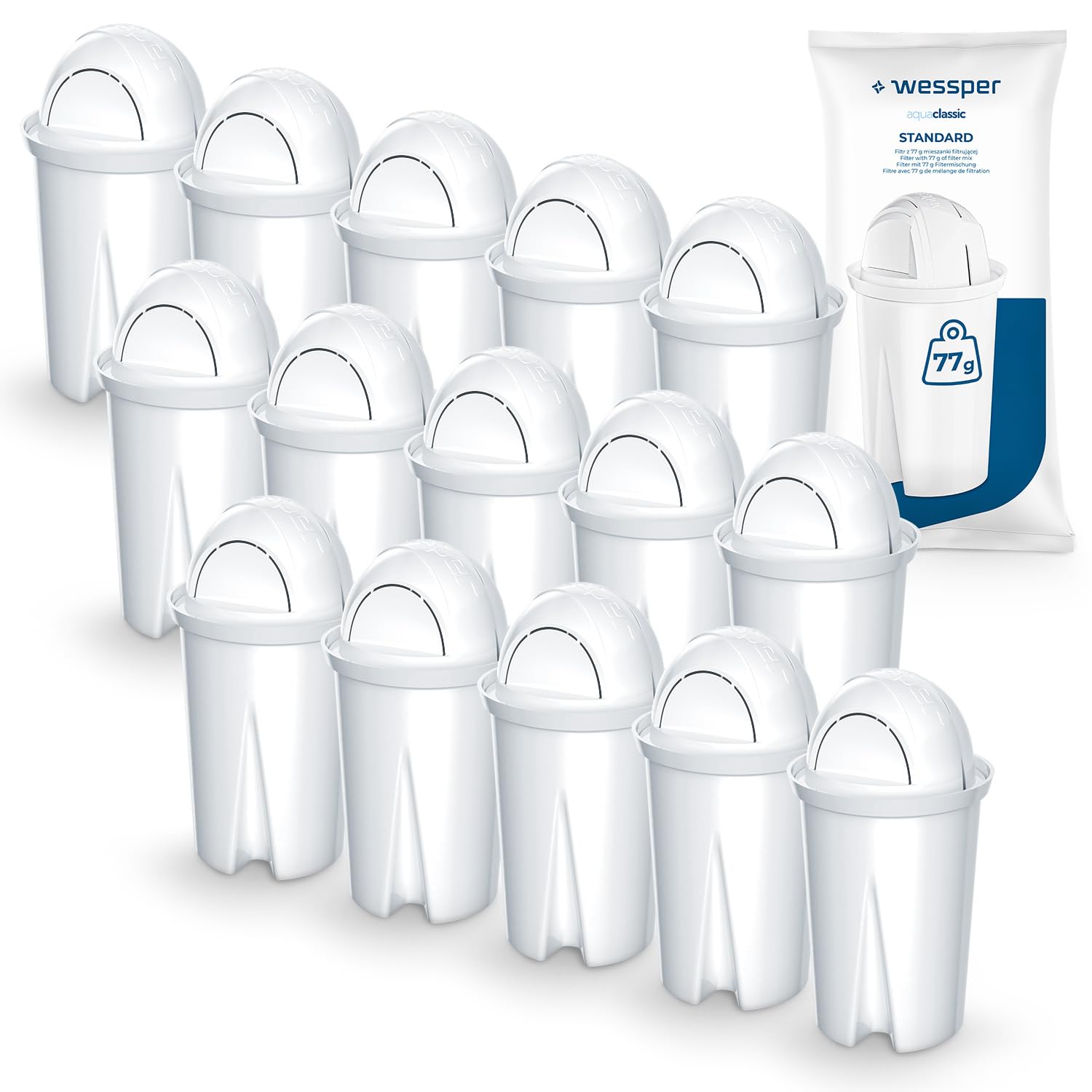 Cartouche Filtre Eau 12 Cartouches Filtrantes Dafi Classic - Compatibles Brita & Laica - 150L - Durée 1 Mois Filtre Carafe Brita - Foto 3