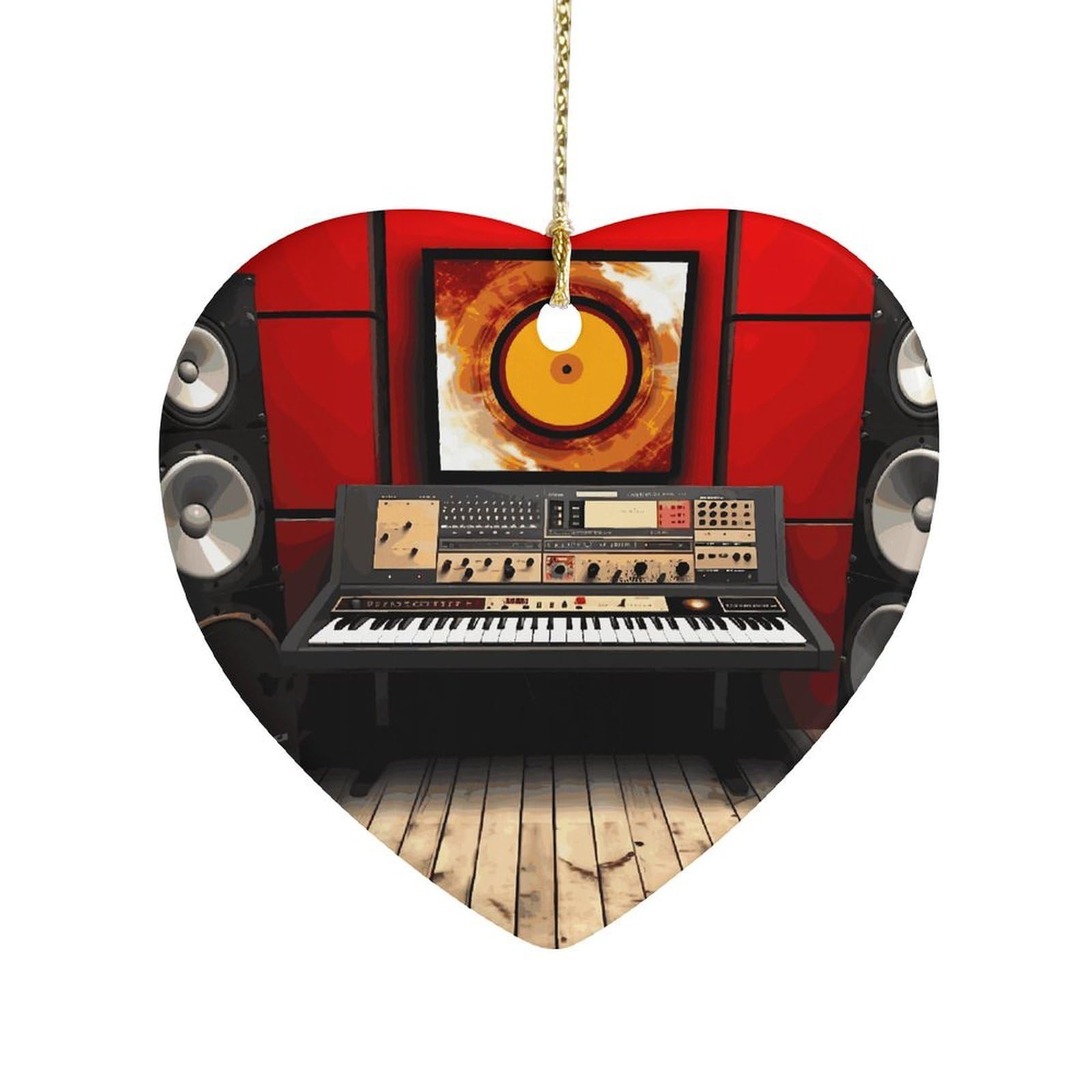 Fekiloot Style Music Studio Ceramic Ornament Home Decor Keepsake