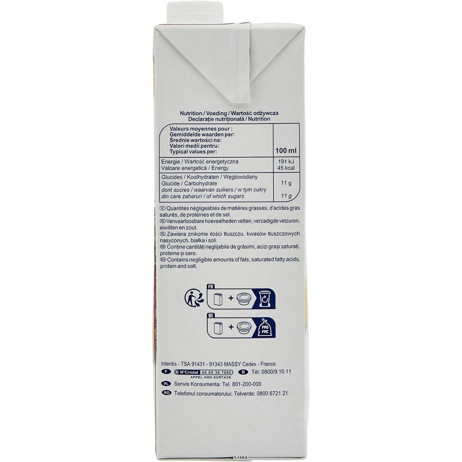Un goût tropical pratique au quotidien — SIMPL Jus d'Ananas à base de concentré, 1L en carton - Lot de 4