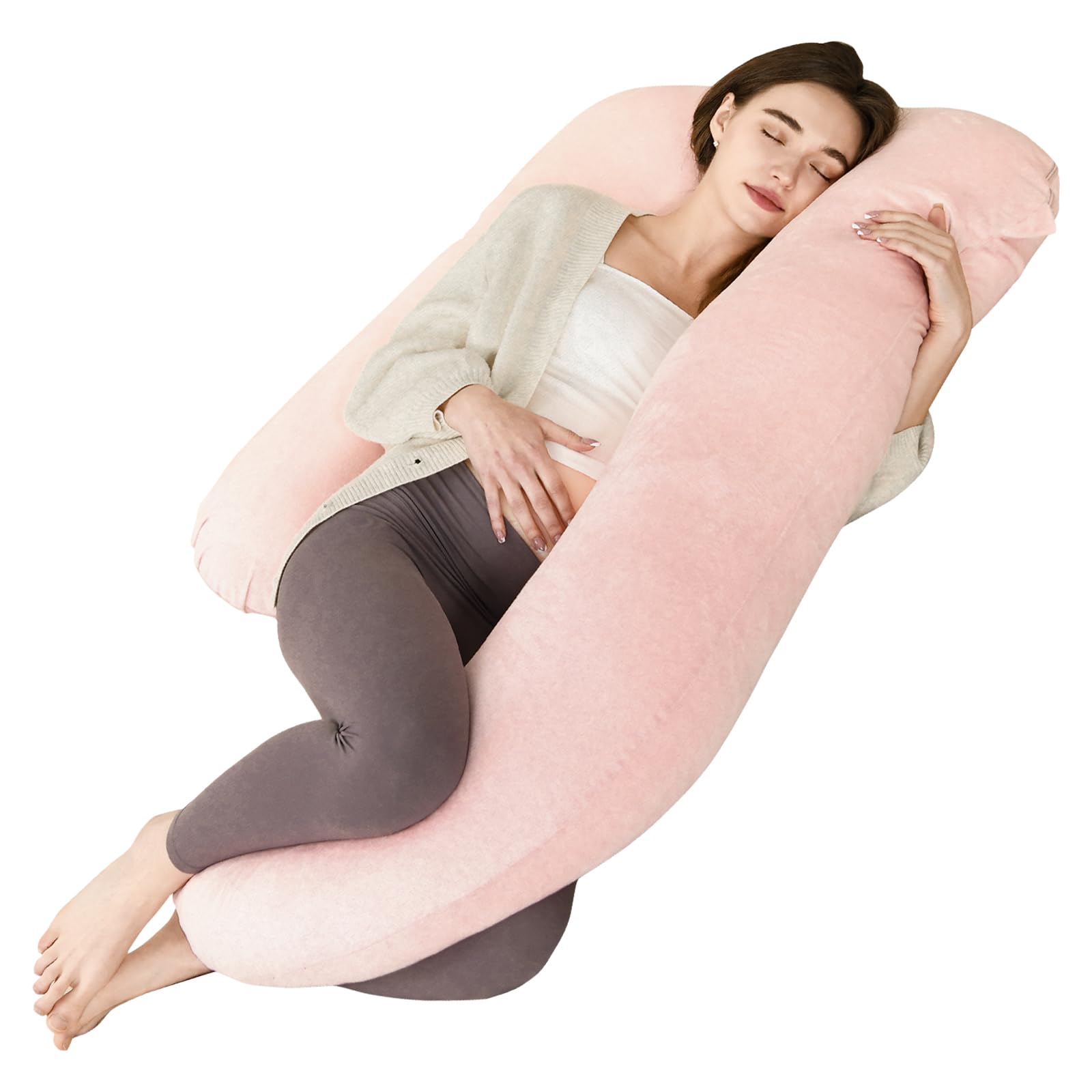 Pregnant Pillow, Comfortable Adult G-Shaped Maternity Body Pillow,Pregnancy Pillows for Sleeping, Detachable Pregnancy Pillow for Women
