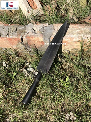 Nautical-Mart Hand Forged Viking Saga Iron Spear Head Reproduction Roman Or Medieval Steel Spearpoint (15 Inches, Black Antique) #TOP3