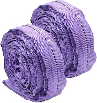2 Pack 1x6ft Polyester Rigging Lifting Straps for Hoist Heavy Duty Objects, Poly Endless Round Lift Sling for Hoisting Towing Cargo, Purple
