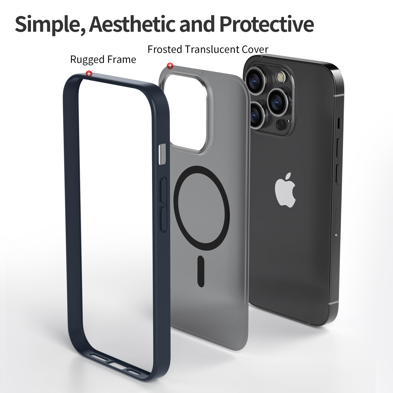 Gatita For IPhone 16 Pro Case Clear, Matte Frosted Translucent Phone Case With Hard