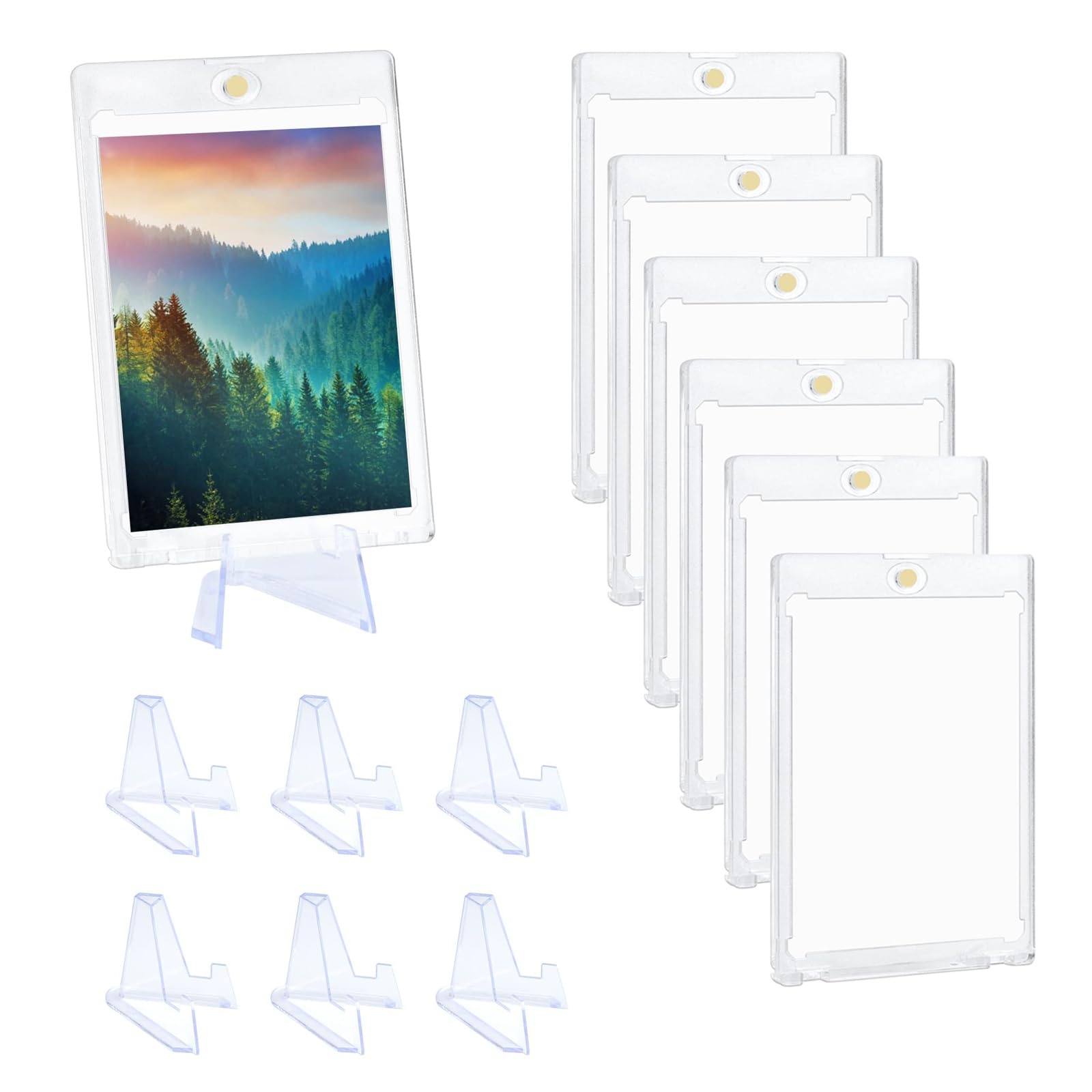 Protection Acrylique Pokemon Rayong 6 Pochettes Pour Cartes à Collectionner Avec Aimant,Porte Protection Acrylique Pokemon Rayong 6 Pochettes Pour Cartes à Collectionner Avec Aimant,Porte