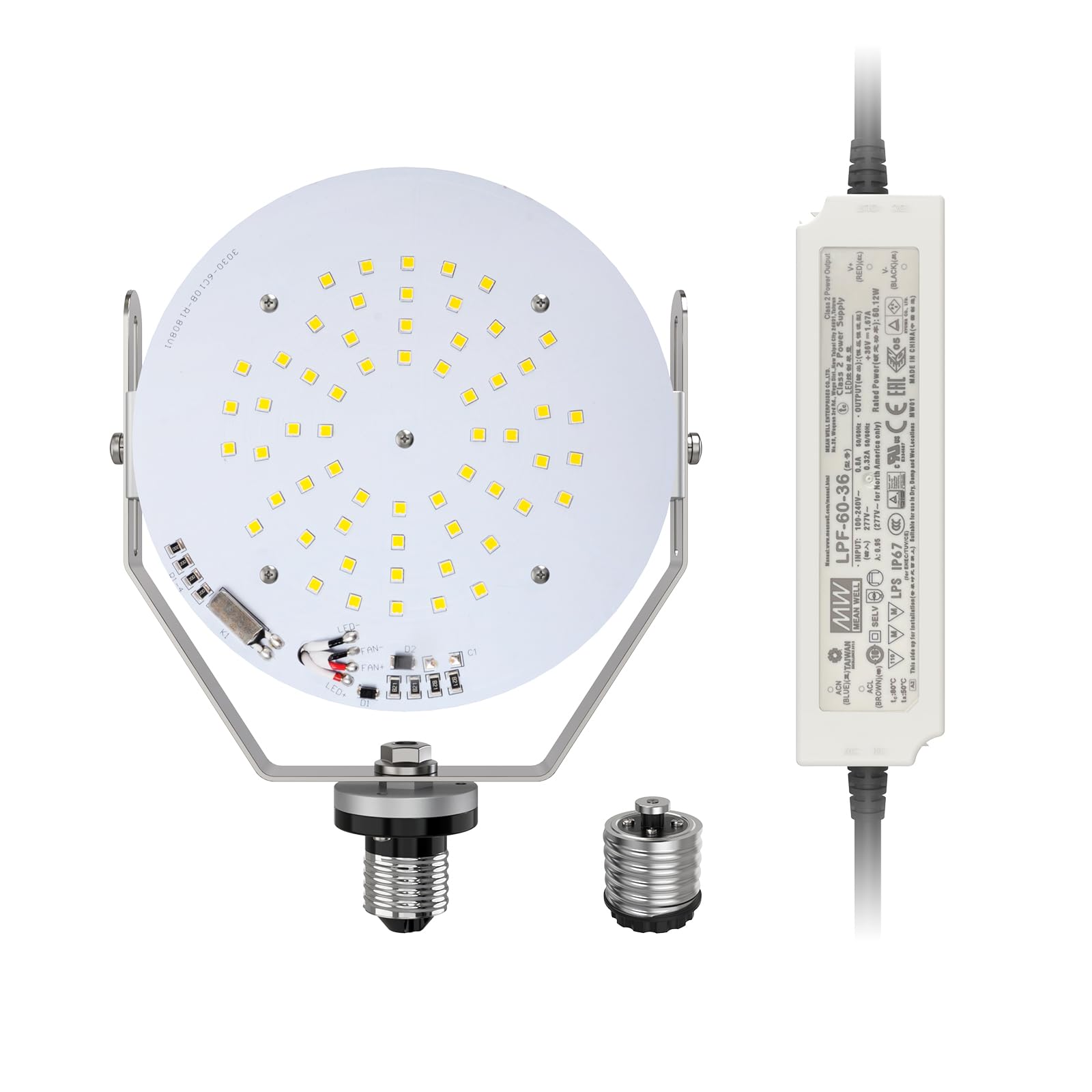 CyantSolutions 40W Light Retrofit 4000K LED Outdoor Parking Lot Retrofit Kit, Shoebox Retrofit LED Lights AC100-277V for Outdoor Tennis Court Canopy Flood Street Area Lighting Fixture