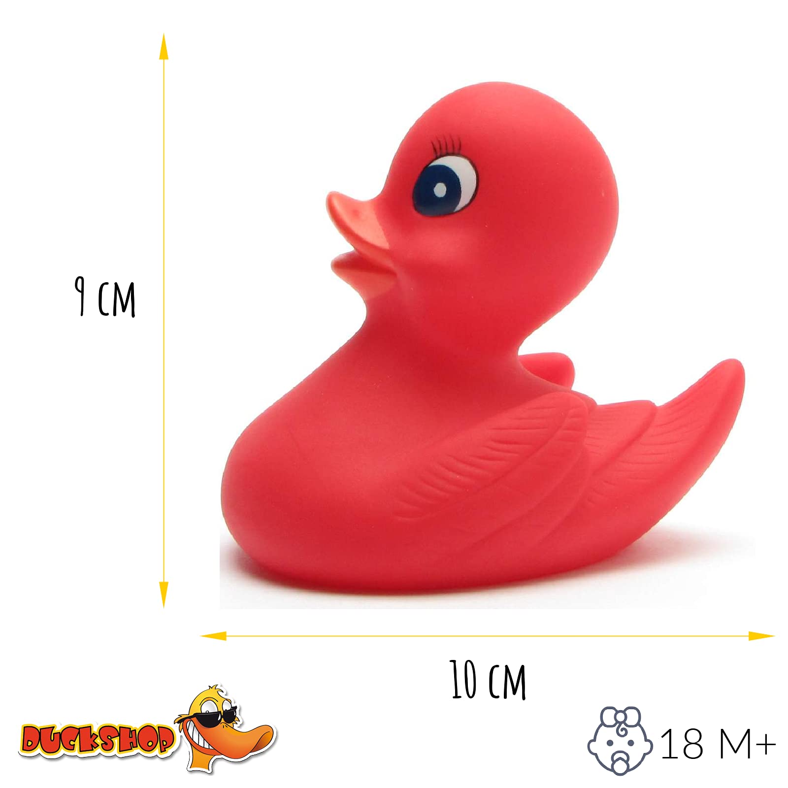 DUCKSHOP Badeente 'King' – 9 Cm, Aus Latex, Leises Quietschen, Perfekt Als Geschenk Oder Für Partys