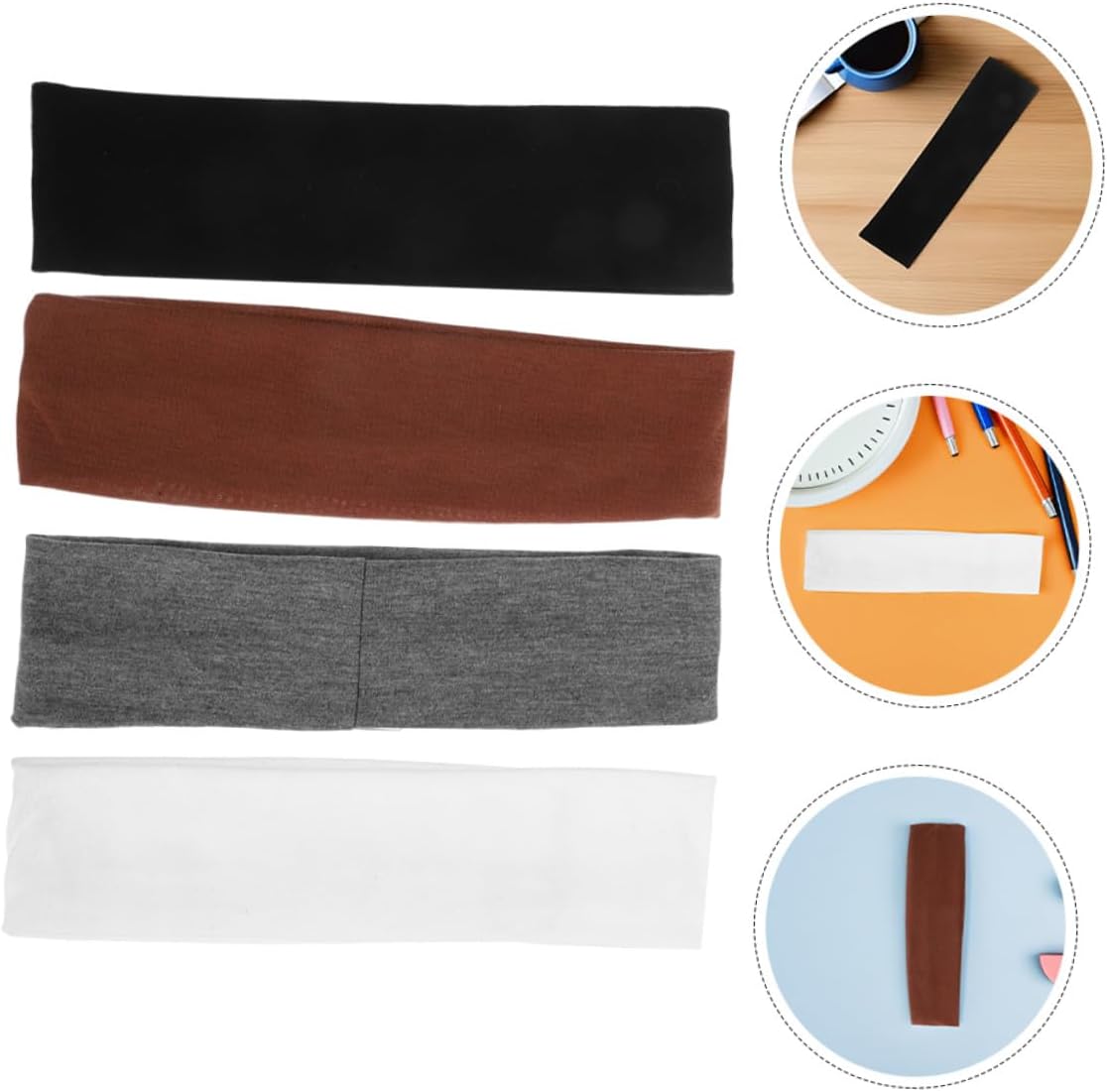 8pcs Women’s Yoga Headbands Elastic Non-Slip Sweat Absorbing Hair Bands for Running Fitness Gym Outdoor Activities
