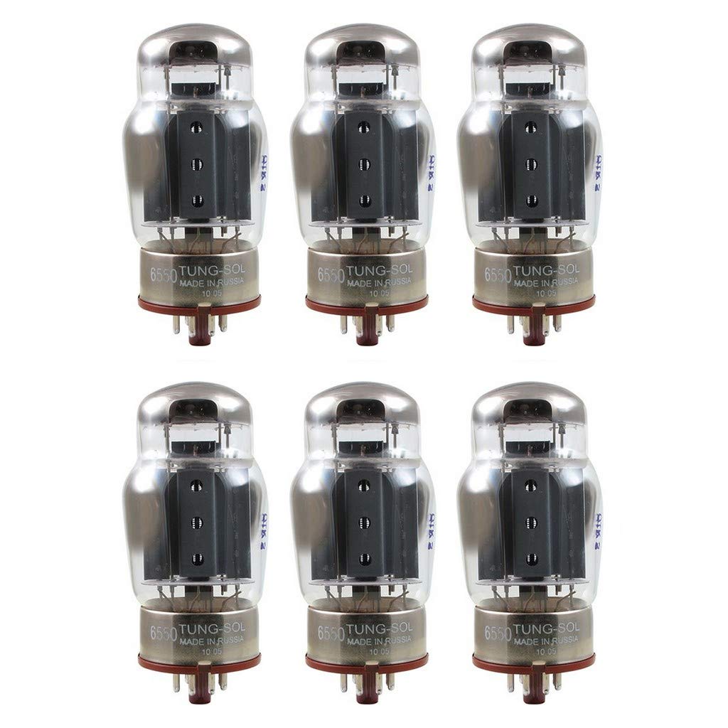 Sextet of Tung-Sol 6550 New Production Power Vacuum Tube