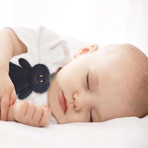 Baby Orange Pumpkin Soft Stuffed Animal Security Blanket, Plush Pumpkin Character Lovey Blanket, Baby Shower/Nursery Gift, Newborn Infant Toddler Snuggle Blankie for Boys Girls, 14 Inches(Black,Small-14")