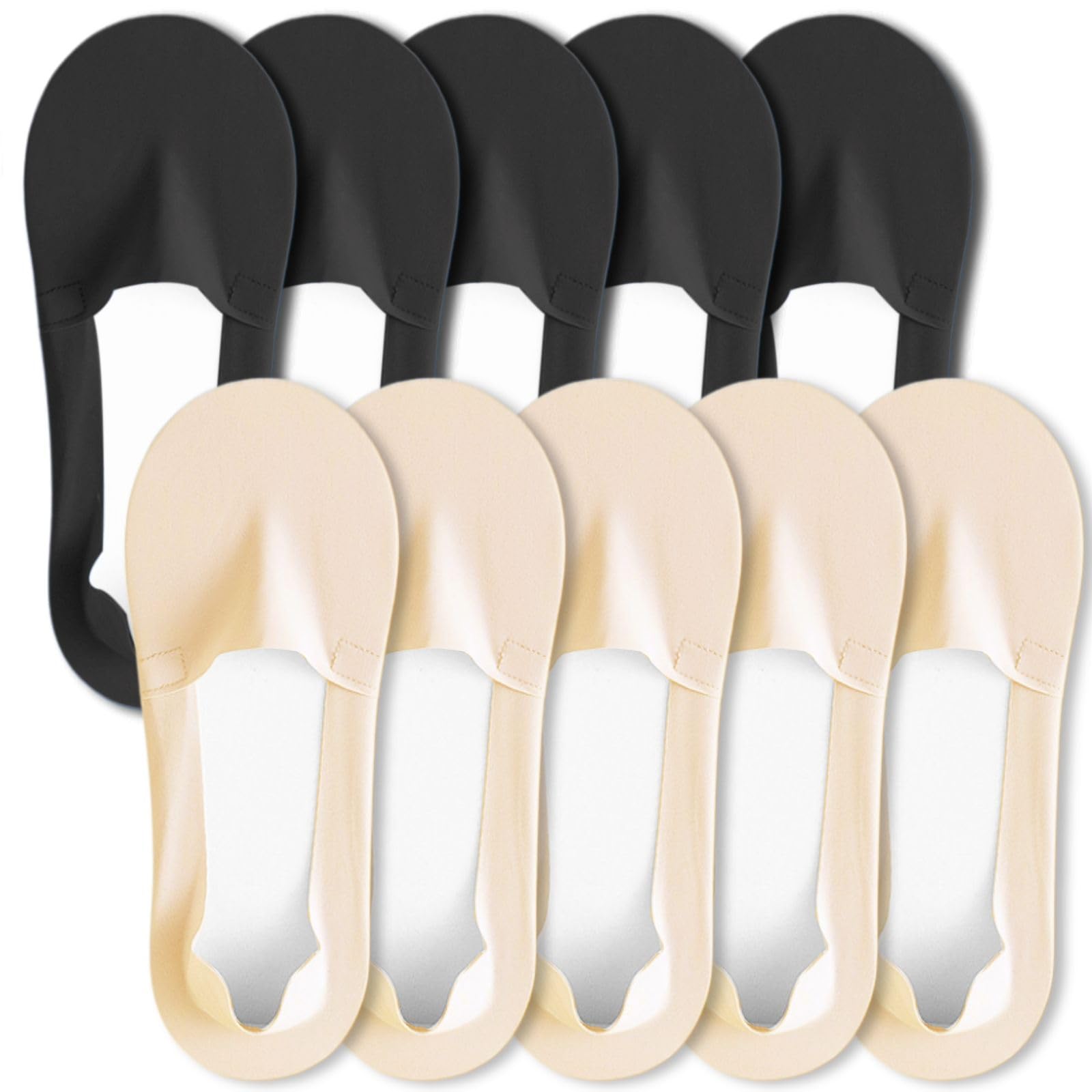 Flammi Ultra-Thin Cotton Bottom Liner Socks No Show Sock for Women Non Slip for Business Casual Shoes Lofer