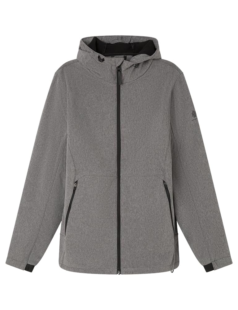 SPRINGFIELD Softshell Melange Technical Short Parka Water Resistant with Hoodie Capucha para Hombre