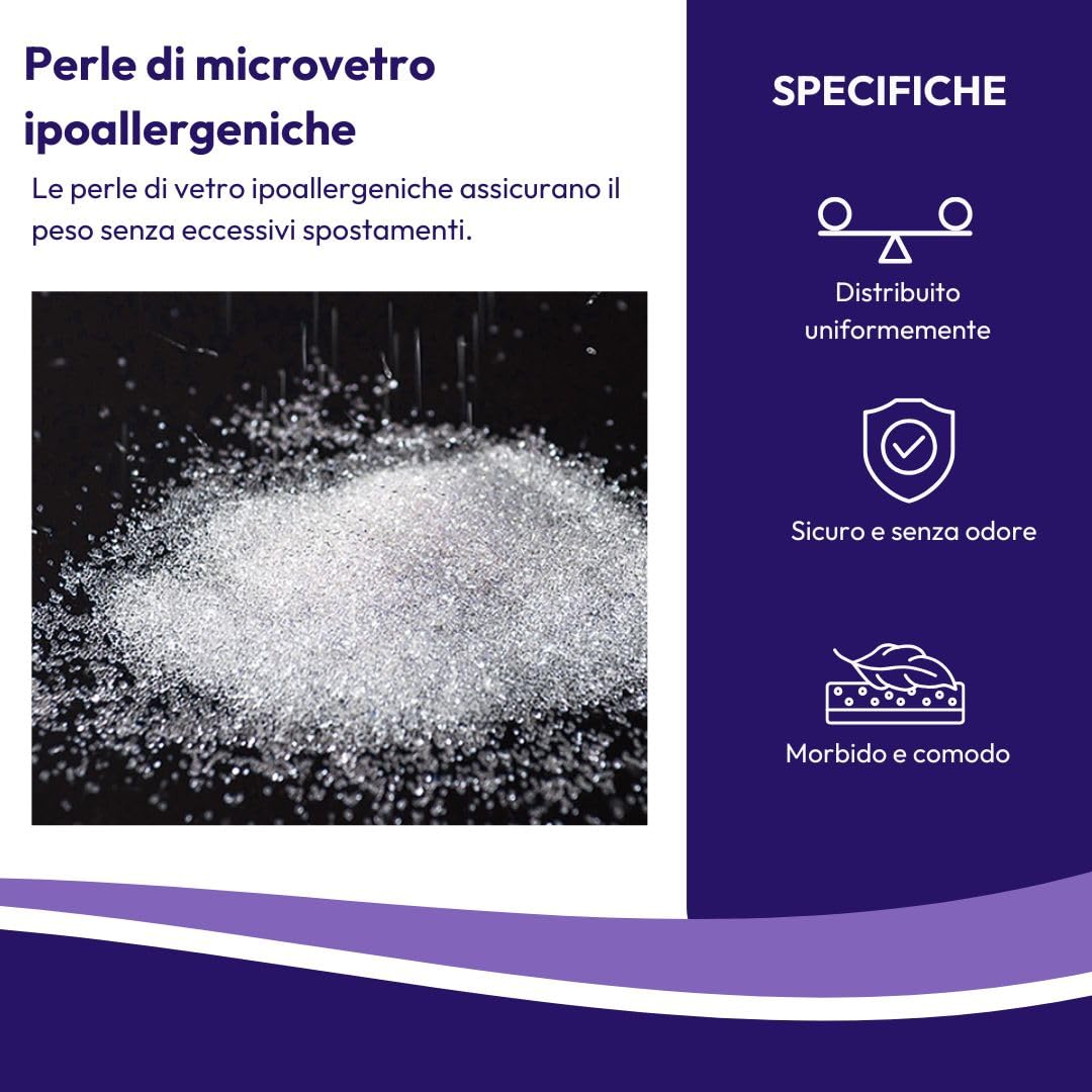 Coperta pesante, 150 x 210 cm, 7 kg, anti-stress, coperta per terapia e pesante coperta per dormire, per dormire profondamente e per un migliore recupero, coperta pesante 100% OEKO-TEX
