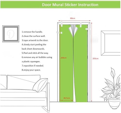 Miniatura 8 de Calcomanía de puerta de Navidad 3D, calcomanías de Navidad Snownman para puerta, mural de pared de puerta, papel tapiz extraíble para decoración de