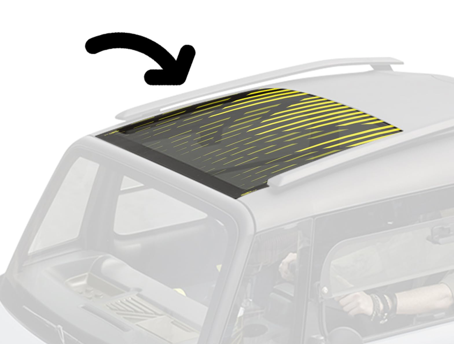Copertura tetto Rocks-e o Amico TONIC - Special tetto vetrato, visiera parasole compatibile con Citroen AMI e Opel Rocks-e