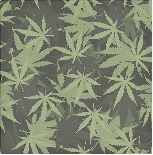 Servilletas de tela AUUXVA YKMustwin Marihuana Ganja Weed Vector sin costuras Juego de 1 servilletas lavables reutilizables suaves para decoración