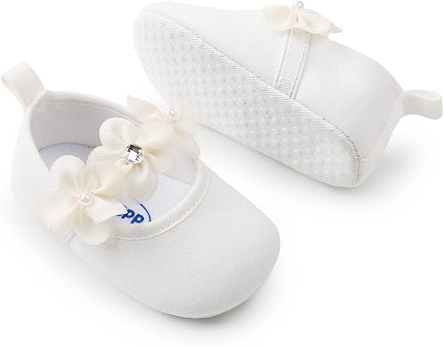 Miniatura 3 de HsdsBebe 2 unidsset recién nacido bebé niña princesa Mary Jane zapatos para niños pequeños vestido de boda zapatos planos con diadema gratis