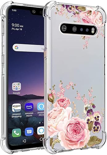 Miniatura 8 de Funda para LG V60 ThinQ 5GLG V60LM-V600 Linda funda, transparente y flexible parachoques TPU de goma suave funda de silicona para LG V60 ThinQ