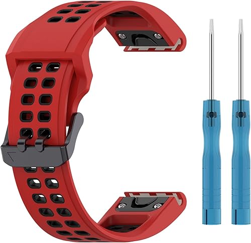 Miniatura 2 de E ECSEM Compatible con las correas Amazfit Falcon, correa de repuesto de silicona de dos tonos de 0.866 in, pasador de liberación rápida para reloj