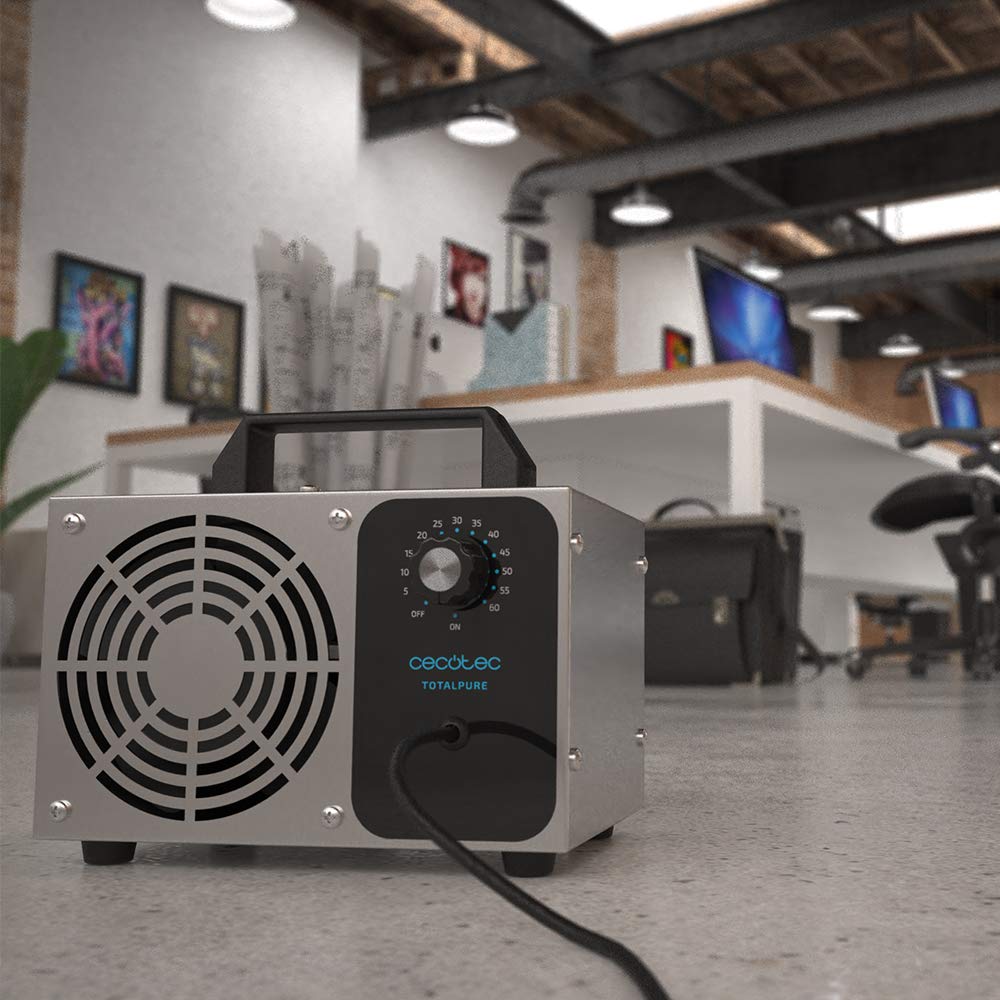 Cecotec Generatore di Ozono Totalpure 4000 Ozono. Potenza 120 W, Pulisce 28 G/Ora, Timer Fino a 60 Minuti, Spegnimento Automatico, Copertura Fino a 100 M2, Facile da Trasportare.
