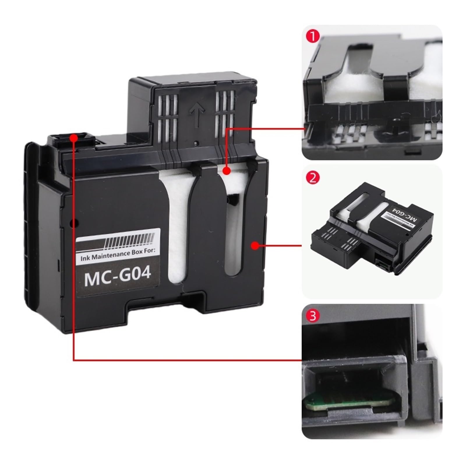 5PCS Wartungskartusche, kompatibel mit Canon, MC-G04