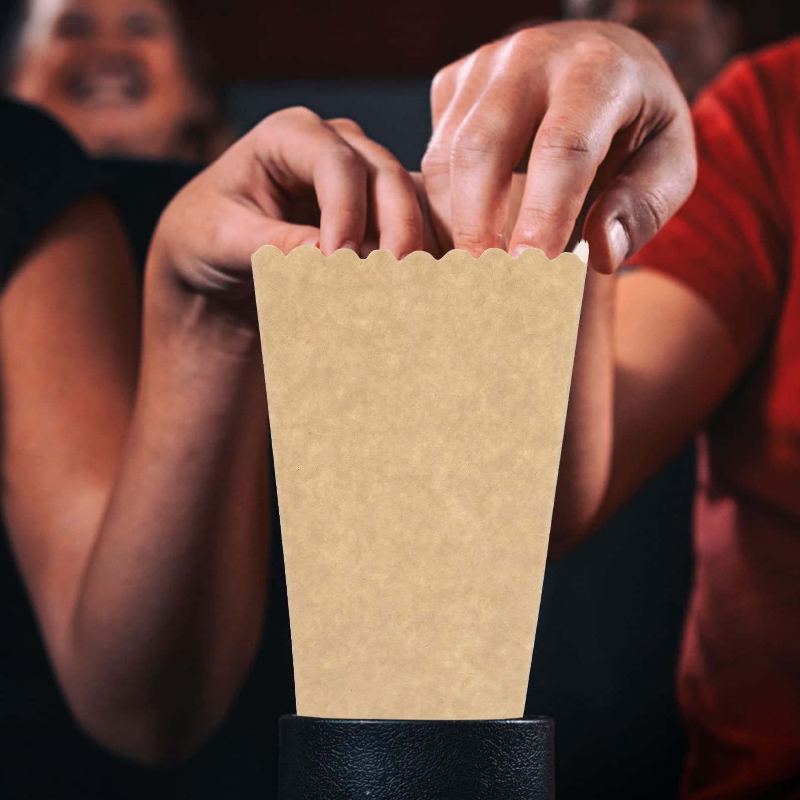 ULTECHNOVO 100piezas Caja De Palomitas De Papel Para Eventos Embalaje Snacks Decoración Para Fiestas De Cumpleaños y Bodas Material Cartón Resistente Estilo Cine