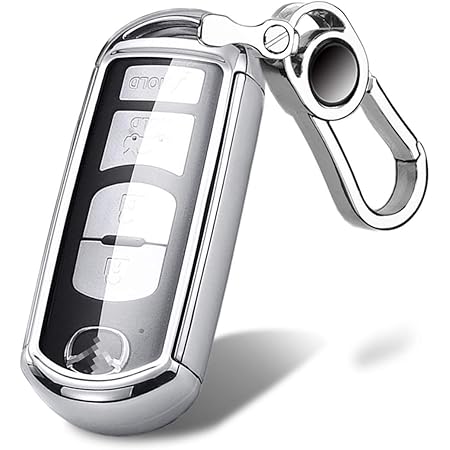 Amazon Mazda マツダ キーケース Cx5 Cx3 Cx8 アクセラ アテンザ Demio 専用 高級 Tpu シリコン 車キーケース キーホルダー スタイリッシュ 金属光沢 鍵を保護 汚れ 滑り 落ちにく 傷 防止 シルバー キーケース キーホルダー 車 バイク