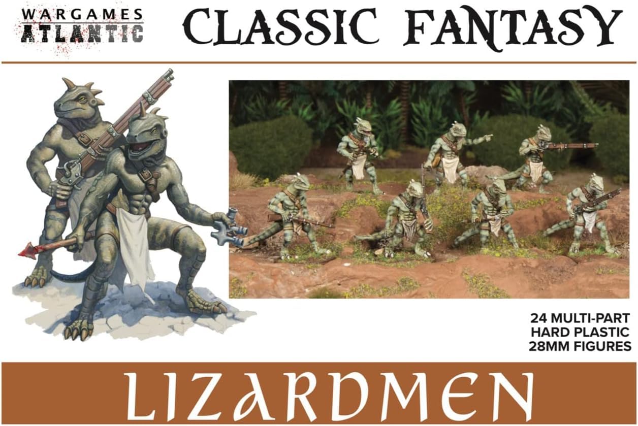 Classic Fantasy: Lizardmen (24 Figure In Plastica Dura Multiparte, 28 Mm)-image