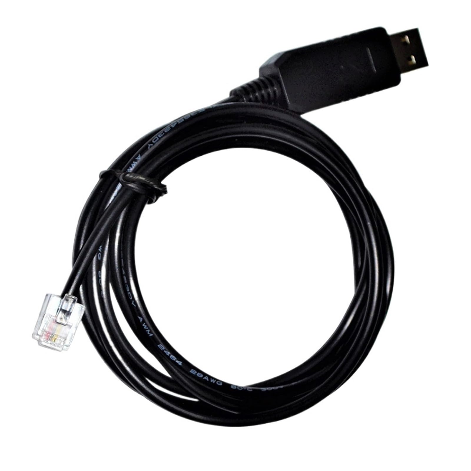 Cable Adaptador de Consola FT232RL RS485 RJ11 a USB 6P4C for Controlador de Motor de CA de la Serie VFD, comunicación con PC.(1.8m)