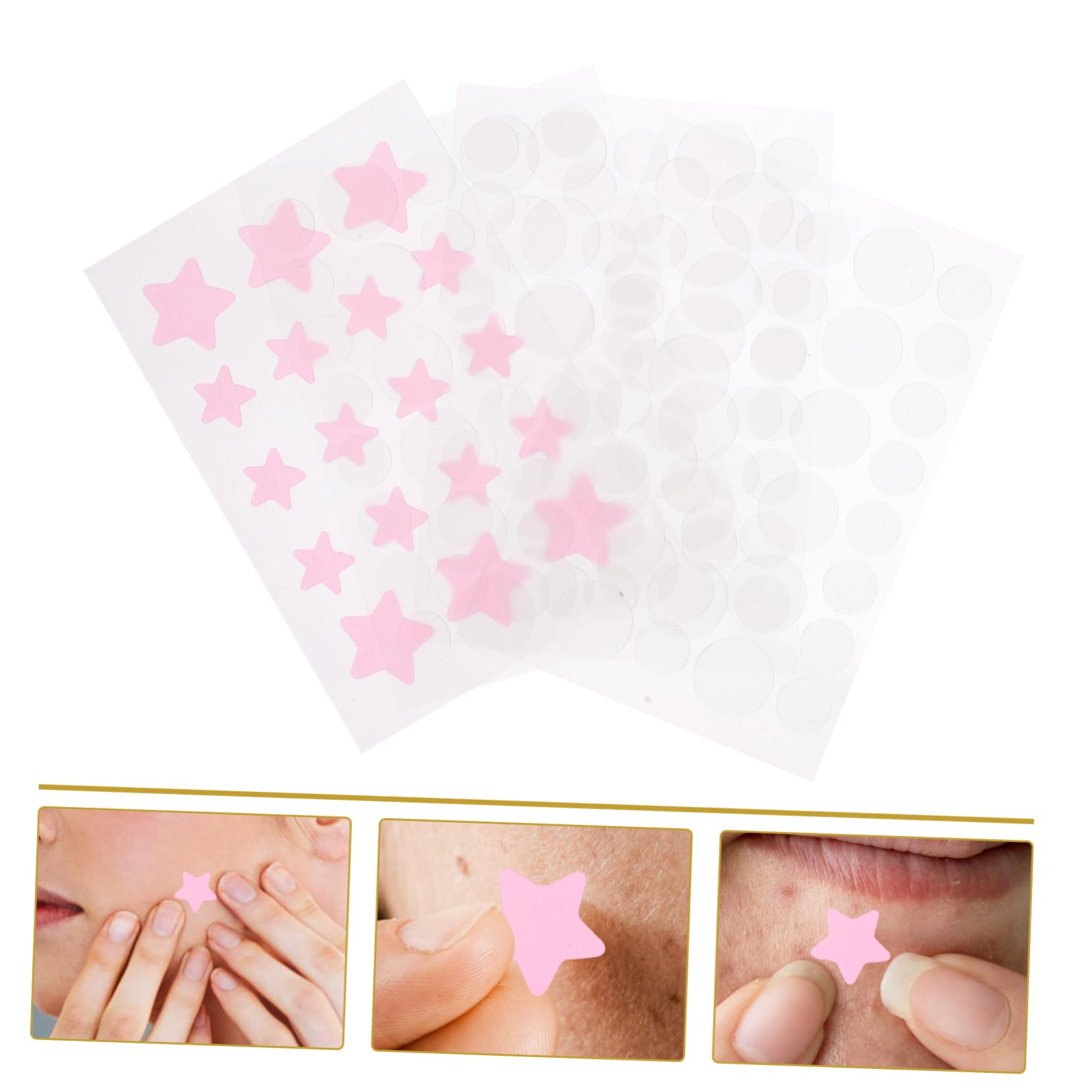 2 Series Parche Hidrocoloide Para Espinillas Transpirables Y Reemplazables Para Cuidado Facial Y Cicatrices 4 Hojas*2