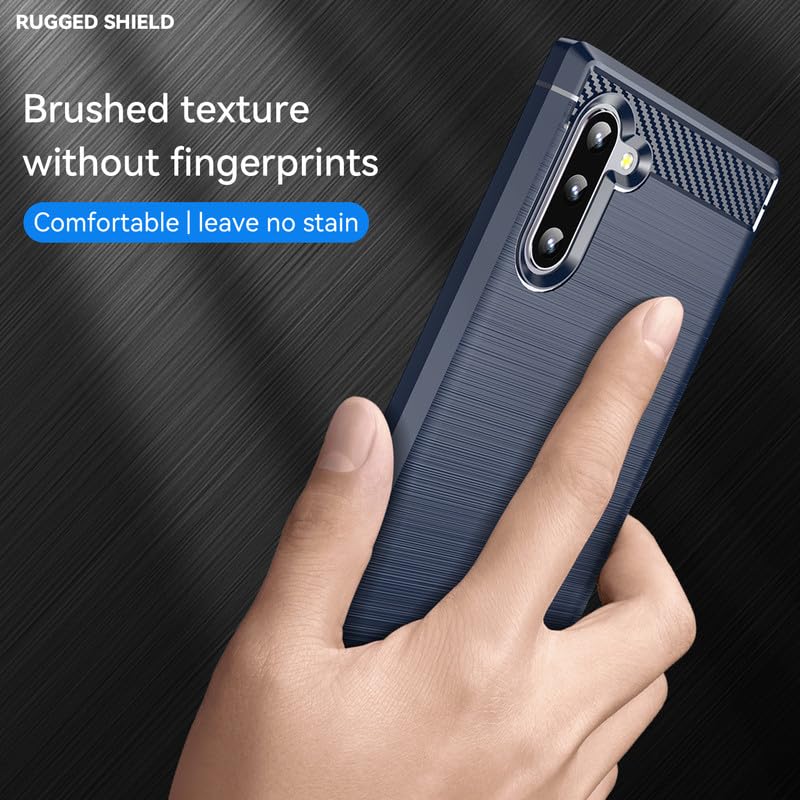 Image of Hybrid Carbon Fiber Back Case for Samsung Galaxy Note 10 (Blue)
