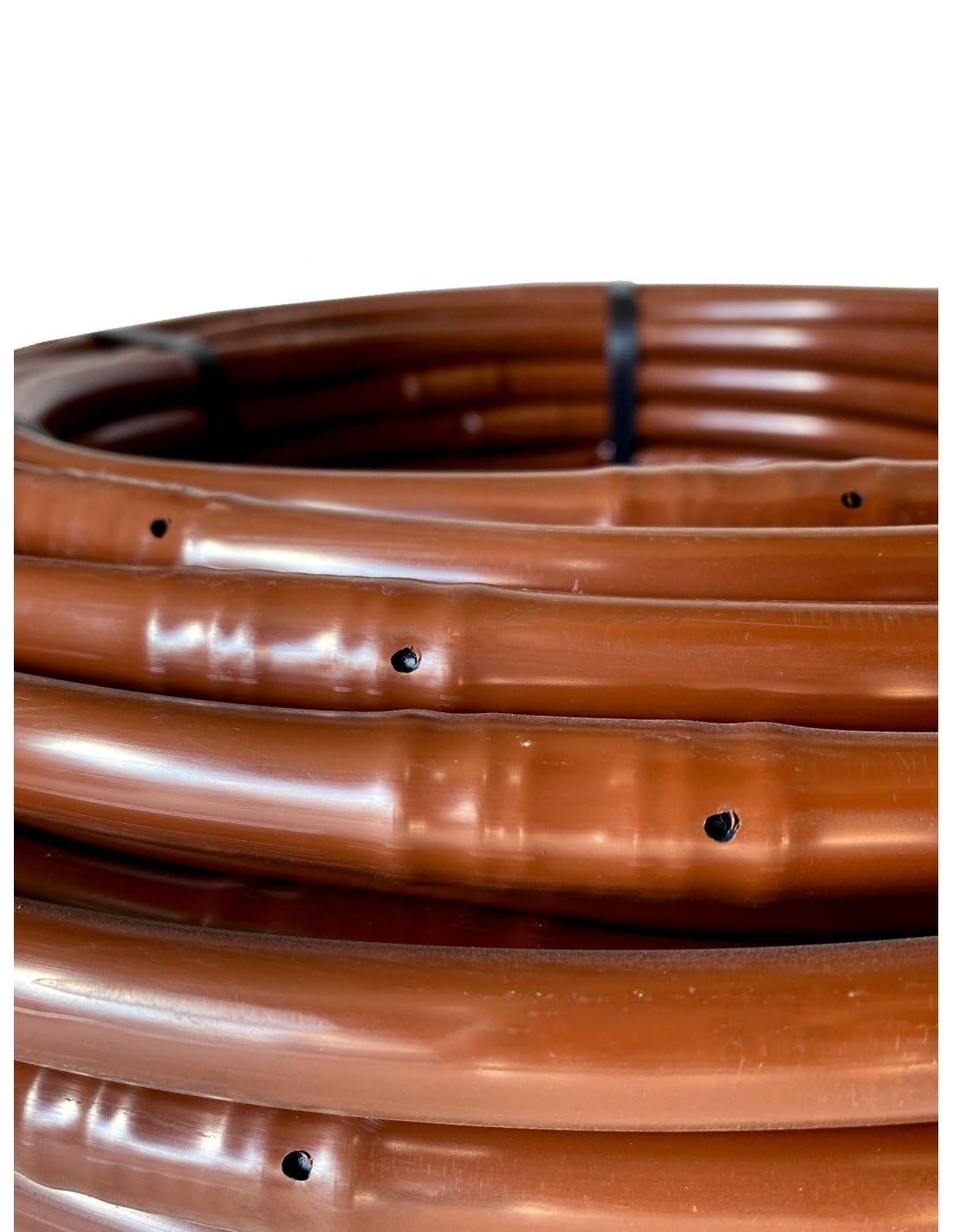 Jardin202 - Tubo Goteo 16 mm Marrón – Bobina Agrícola | Rollo de 100 Metros (con gotero - Autocompensante)