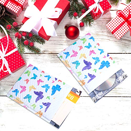 UCGOU Bubble Mailers 6x10 Inch Colorful Butterfly 25 Pack Poly Padded Envelopes Small Business Mailing Packages Self Seal Adhesive Waterproof Boutique Shipping Bags for Jewelry Makeup Supplies #0 - Thumbnail 2