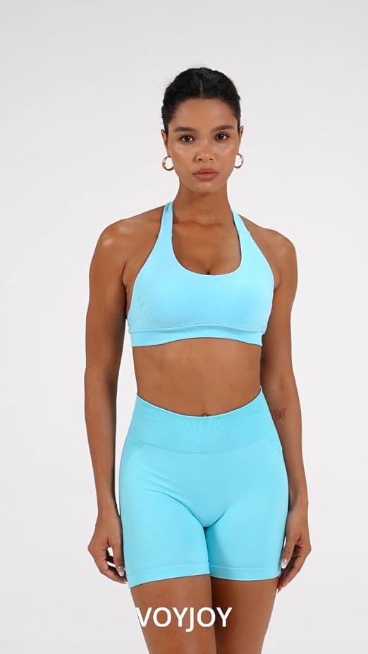 VOYJOY Women Workout Impact Shorts 3.6"/ 4.5" Scrunch Butt Lifting Gym Shorts Seamless Booty Biker Shorts