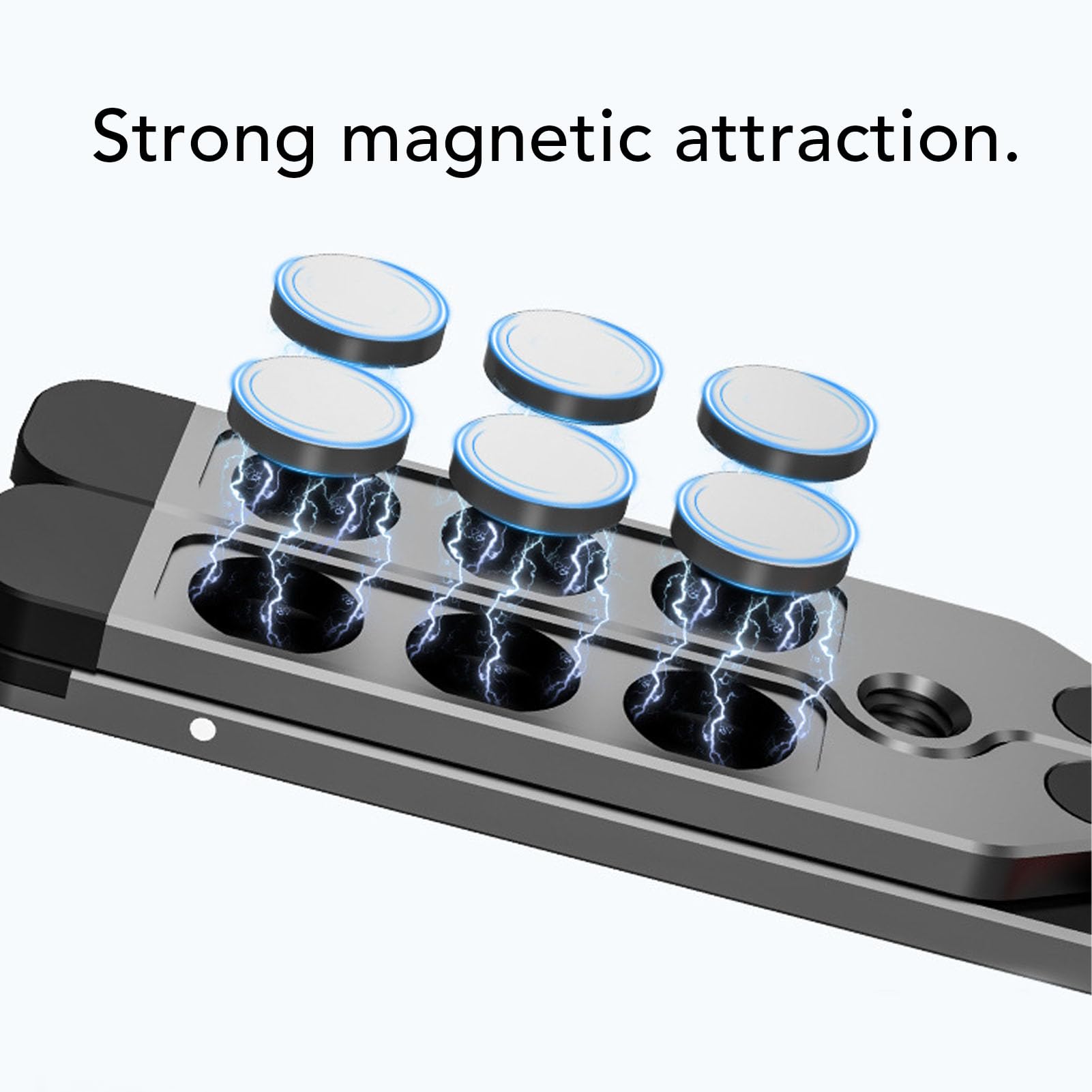 Jectse Treppiede da Tavolo per Fotocamera, Supporto Magnetico Resistente per 3 4 con Sgancio Rapido, Gancio Mantis Nascosto, Ripresa Dall'Alto, Angolo Alto Regolabile Flessibile di 201
