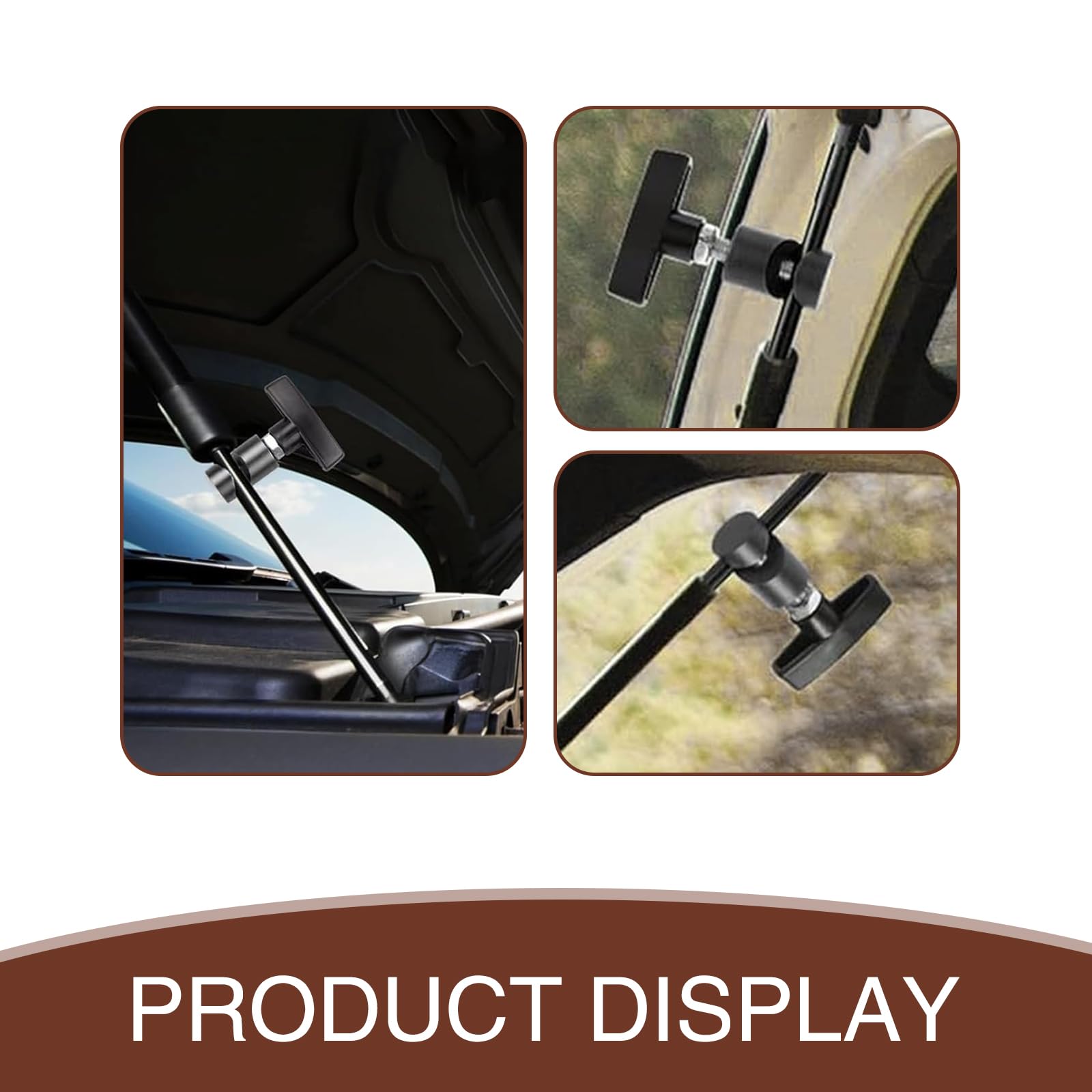 Kutyun 2PCS Car Hood Prop Rods, Lift Support Clamp Hood Stay Holder Piston Stop Tool, 0.39'' Car Hood Stopper Strut Shock Holder Car Accessories Work For Tailgates And Trunks (Blue - View #10