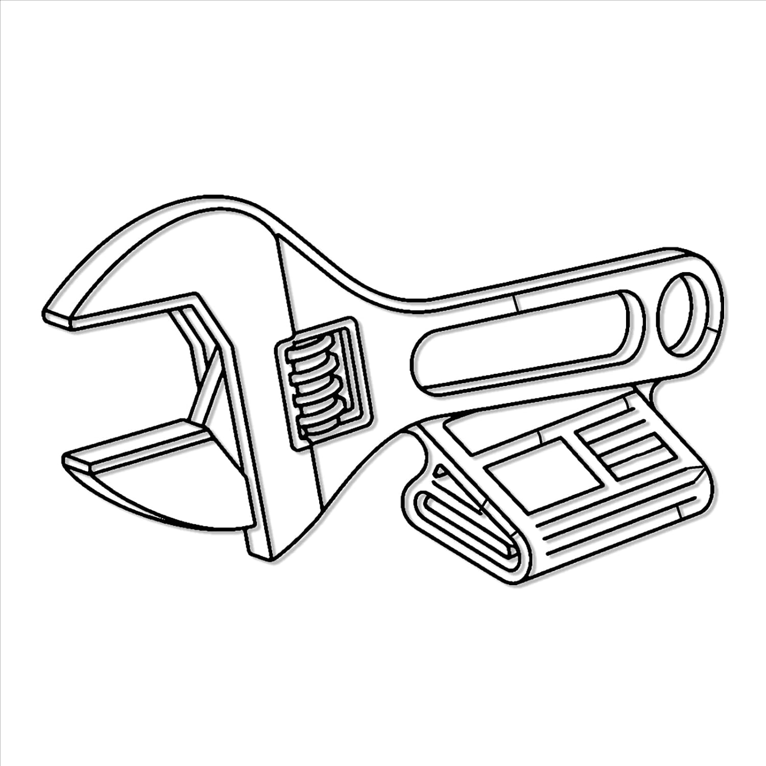 Adjustable Wrench Tool Metal Wall Art WallArt Decor Metal Outdoor Decor Metal Signs Industrial Modern Whimsical Exquisite Wall Decoration For Workshop Garage Office 12in
