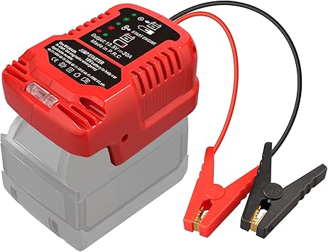 Jumper Starter Adapter for Milwaukee 18V M18 Batteries 12V Portable Jumper Cables kit,Automotive Booster Cable AdapterBattery not Included