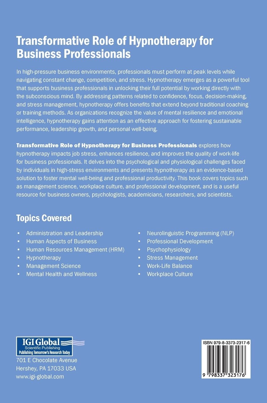 Transformative Role of Hypnotherapy for Business Professionals