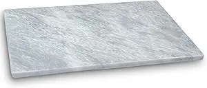 Marble Cutting Board and Pastry Board with Handmade Edges & Non-Slip Pad