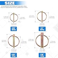 Vista 2 de Glarks Kit surtido de 30 pines de linchamiento de alta resistencia para tractores agrícolas, remolques, camiones, cortacéspedes